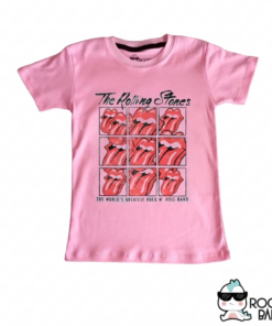 Polo manga corta Rolling stones rosado