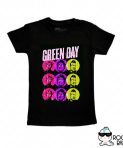 Polo Negro manga corta Green day